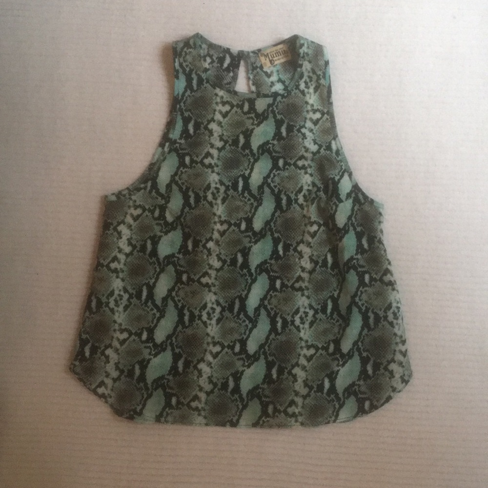 Show Me Your Mumu snakeskin printed top